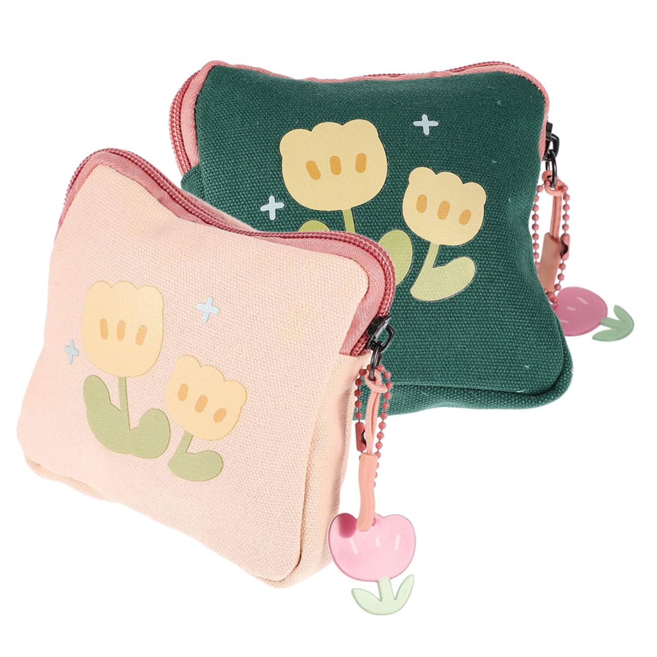 LALAFINA 4er-Set Waschbare Serviettentaschen Für Damen Periodentasche Kompakte Aufbewahrung Für Binden Einzigartiges Stilvolles Design Peinlichkeit 2 Stück X 4