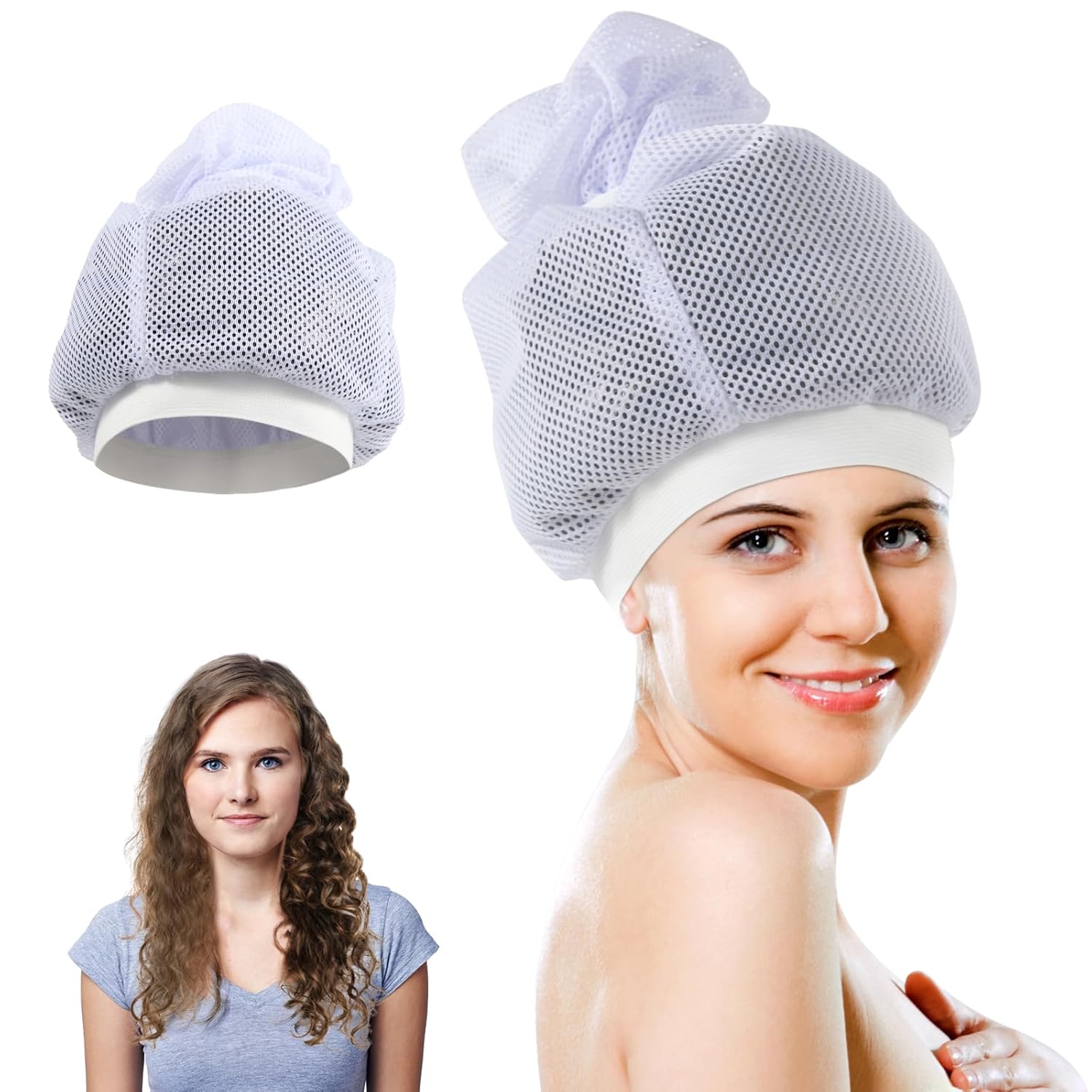 shower cap Net Plopping Cap for Drying Curly Hair， Hair