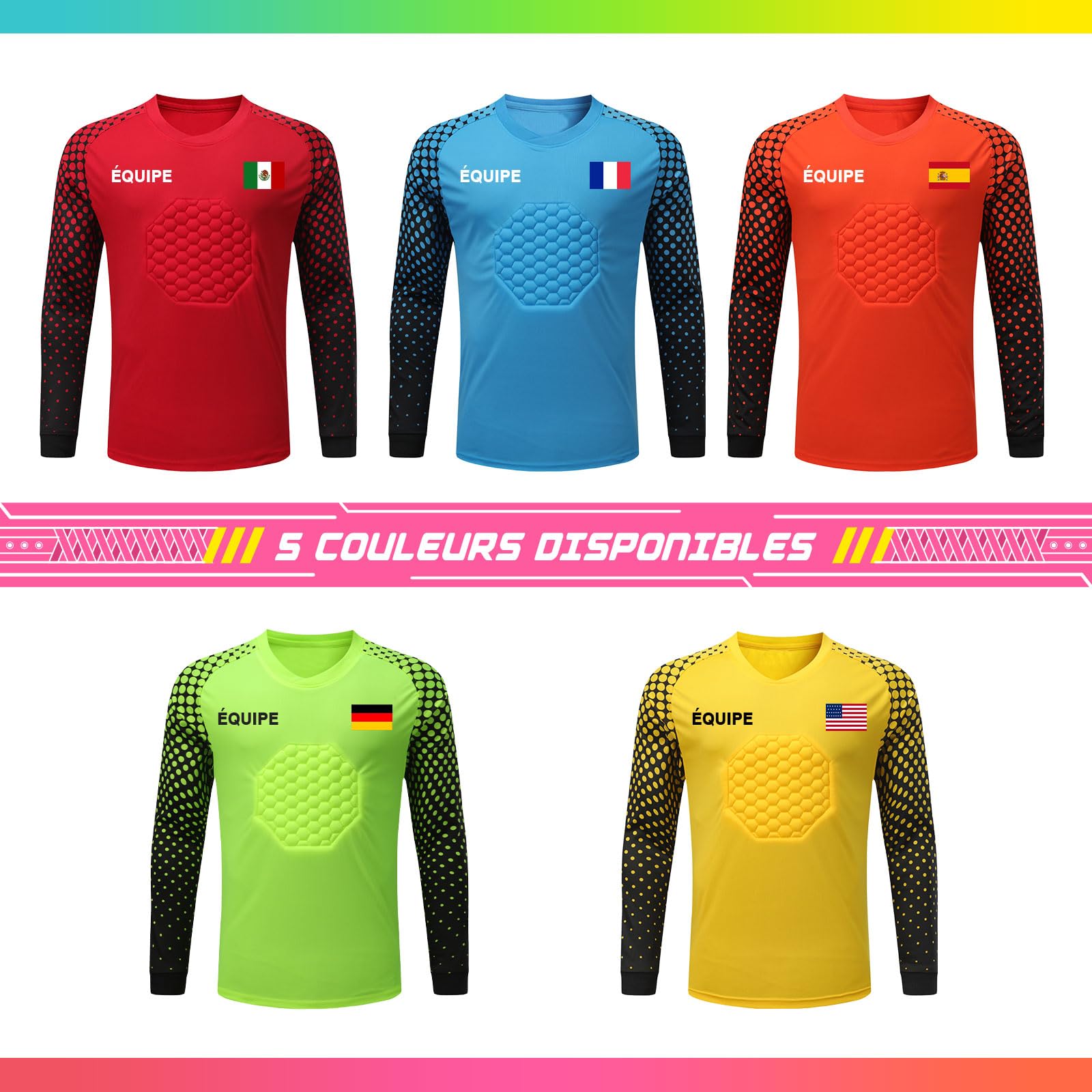 ORYG Maillot de Football Personnalisé pour Jeunes Adultes Enfants Kit Gardien Personnalisé
