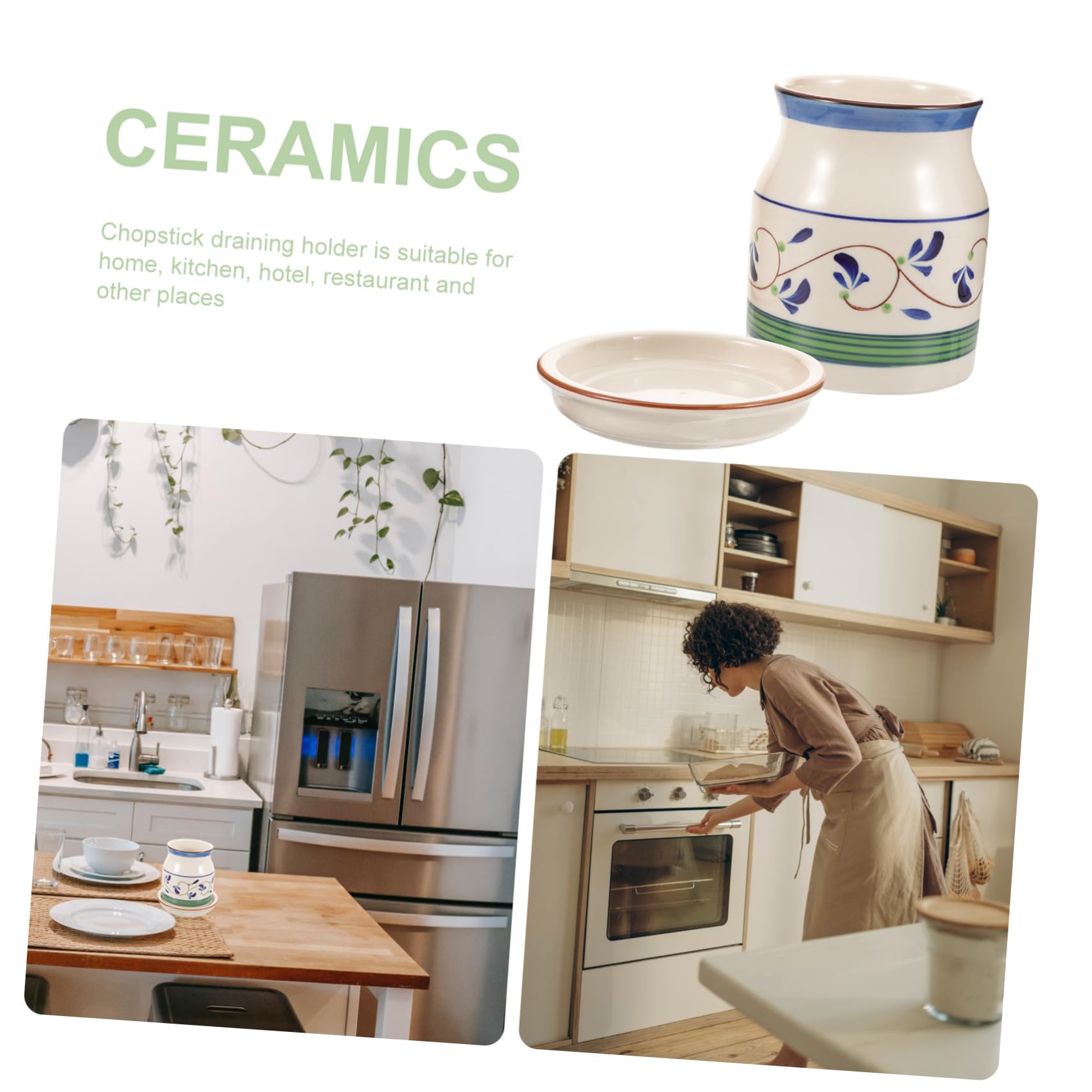 Soporte Cerámico para Secar Cubiertos y Palillos Escurridor Multifuncional para Cocina Doméstica y Hotel Diseño Delicado y Resistente Almacenamiento Práctico para Utensilios de