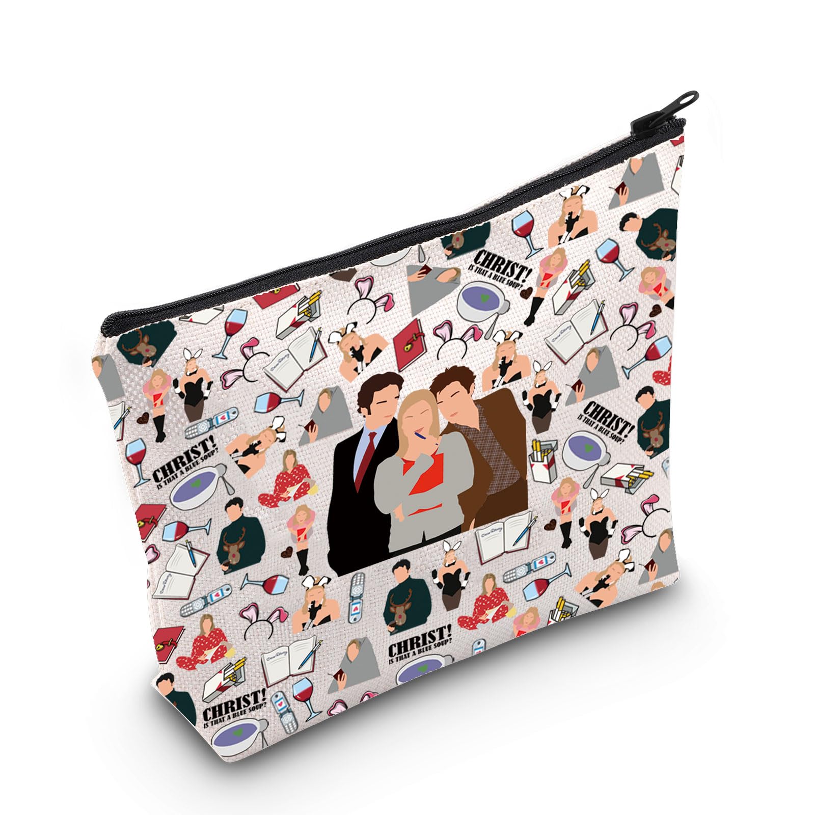 WZMPABridget Jones Single Diary Movie Fans Gift Bridget & Daniel & Mark Zipper Travel Bag Bridget Jones Merchandise, Christ ist das, Fit: