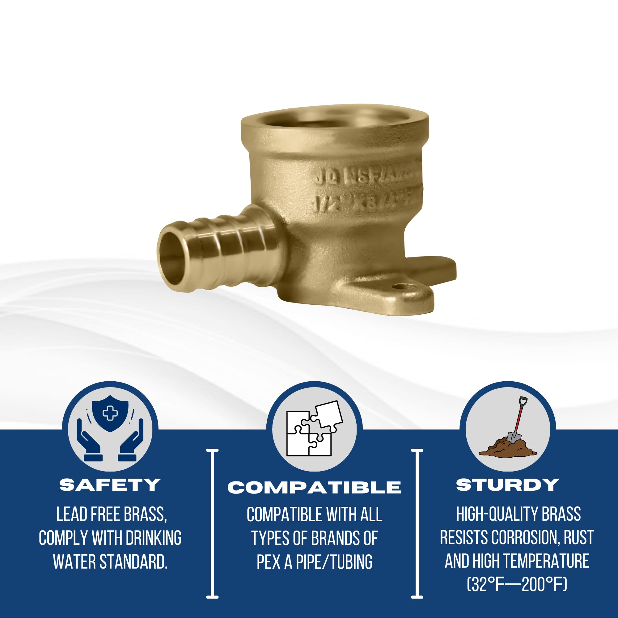 5 codos XFITTING de 1/2 pulgada Pex x 3/4 pulgadas hembra NPT
