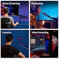 Vista 8 de ULANZI ZJ05 Premium High-Low Profile 2-in-1 Design Microphone Boom Arm with Ballhead Cold Shoe Fully Adjustable, with Cable Management Channels