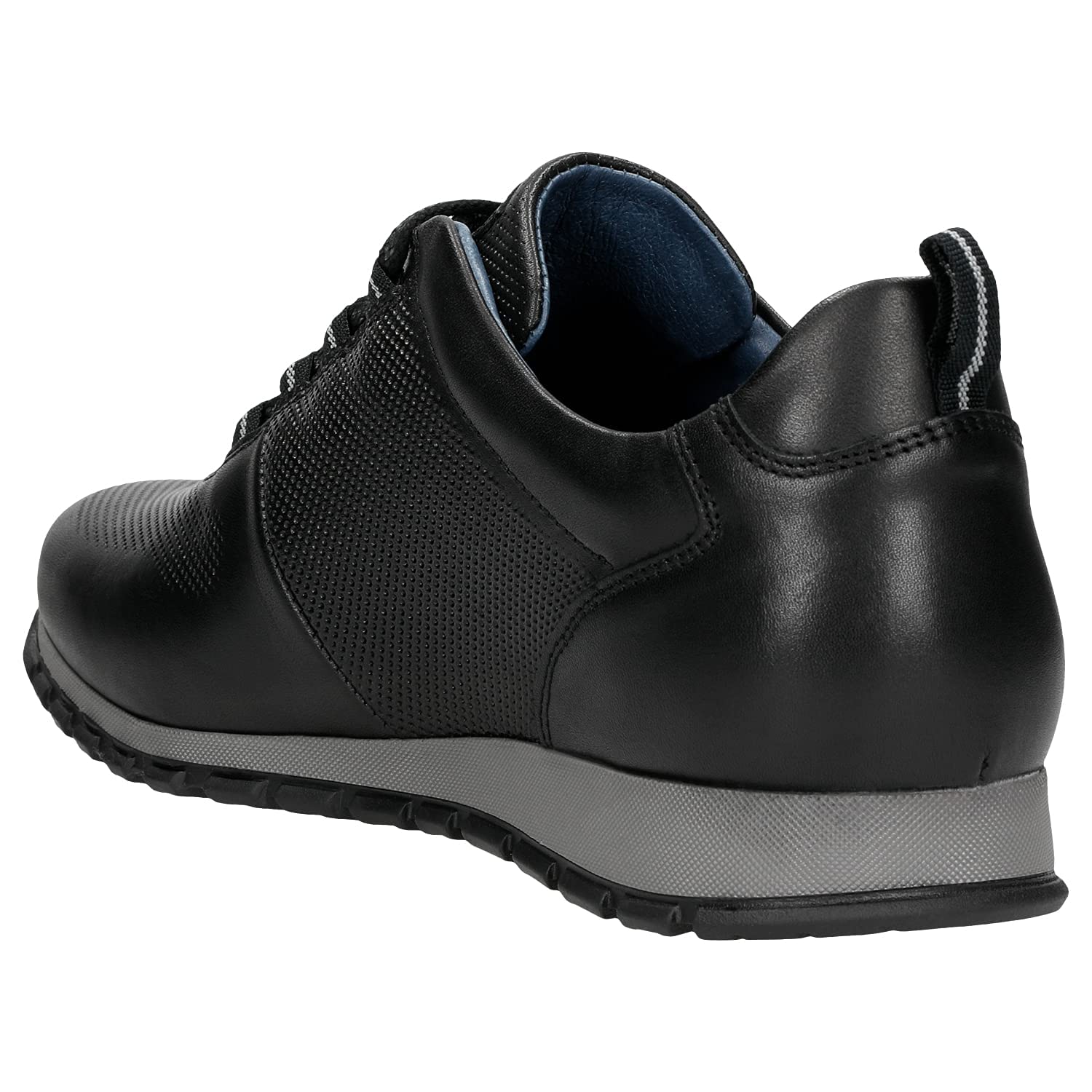 Wojas Sneakersy Męskie, Półbuty Skórzane Casual, Lekkie i Wygodne Obuwie na Co Dzień - Czarne