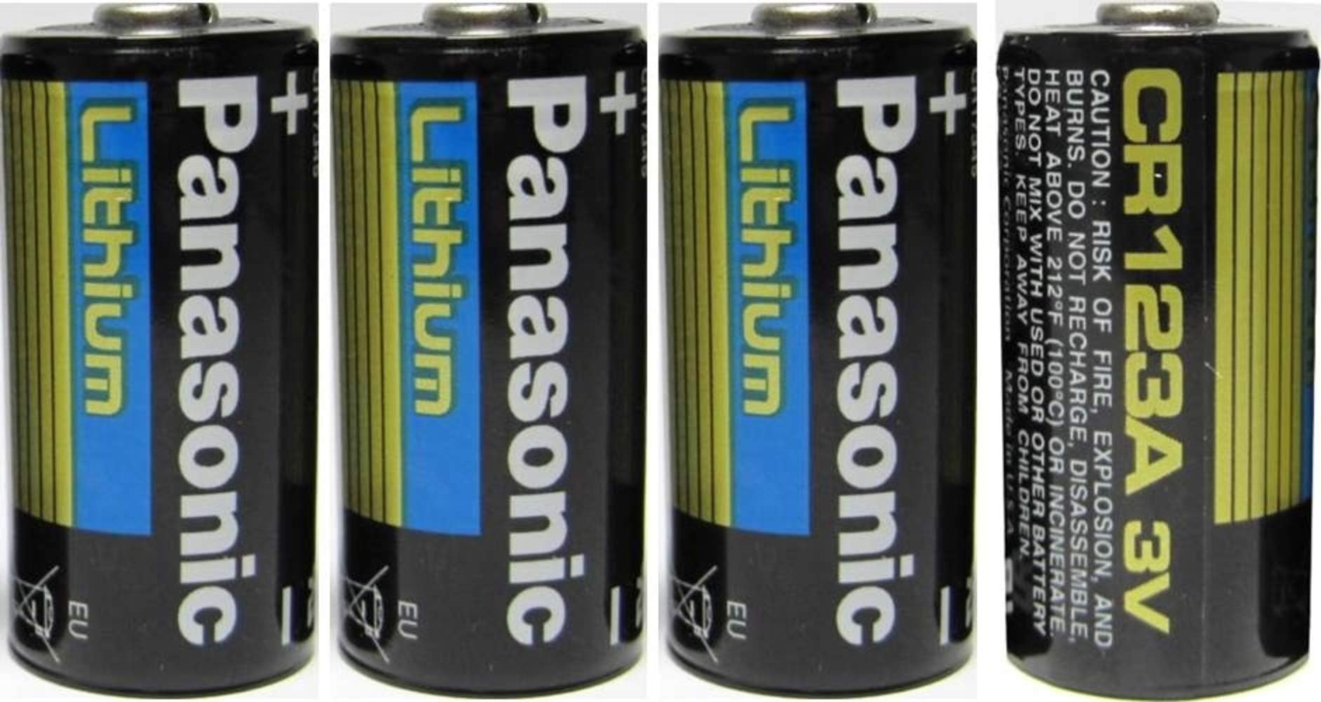 CR123A Lithium 3V Photo Lithium Batteries (4 Pack)