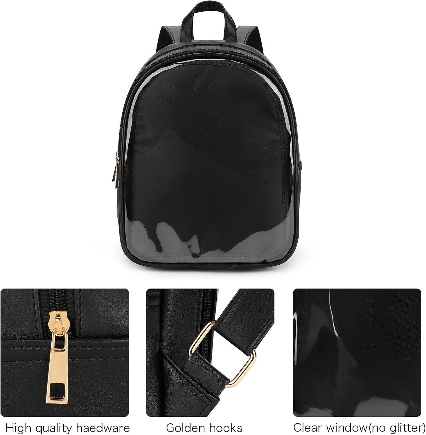 STEAMEDBUN Pin Display Backpack Black Ita Bag Mini Pin Bag For Anime Display - Image 5