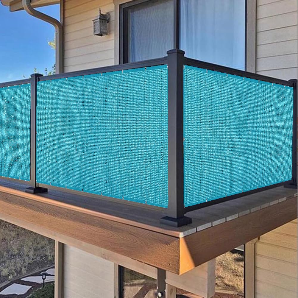 Grille de protection pour garde-corps d'appartement avec attaches de câbles en PEHD
