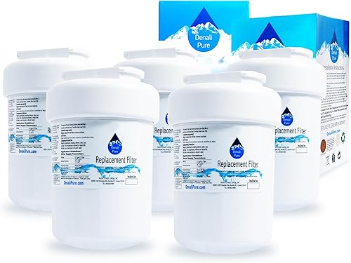 Paquete de 5 filtros de agua de repuesto para refrigerador General Electric GSHS6NGBBHSS, compatible con cartucho de filtro de agua de refrigerador