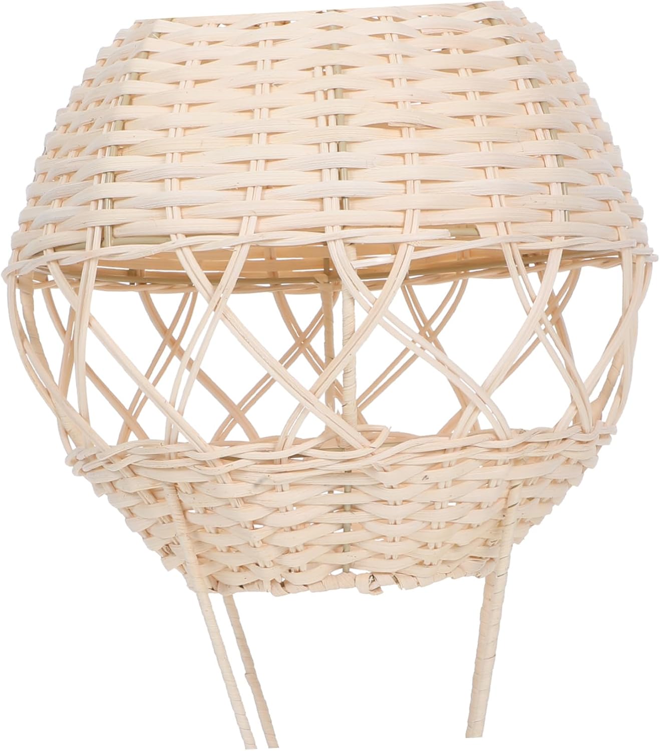 Rattan Hot Air Balloon Lampshade Unique Wall Art for Kids' Room Decor Natural Wicker Decorative Basket