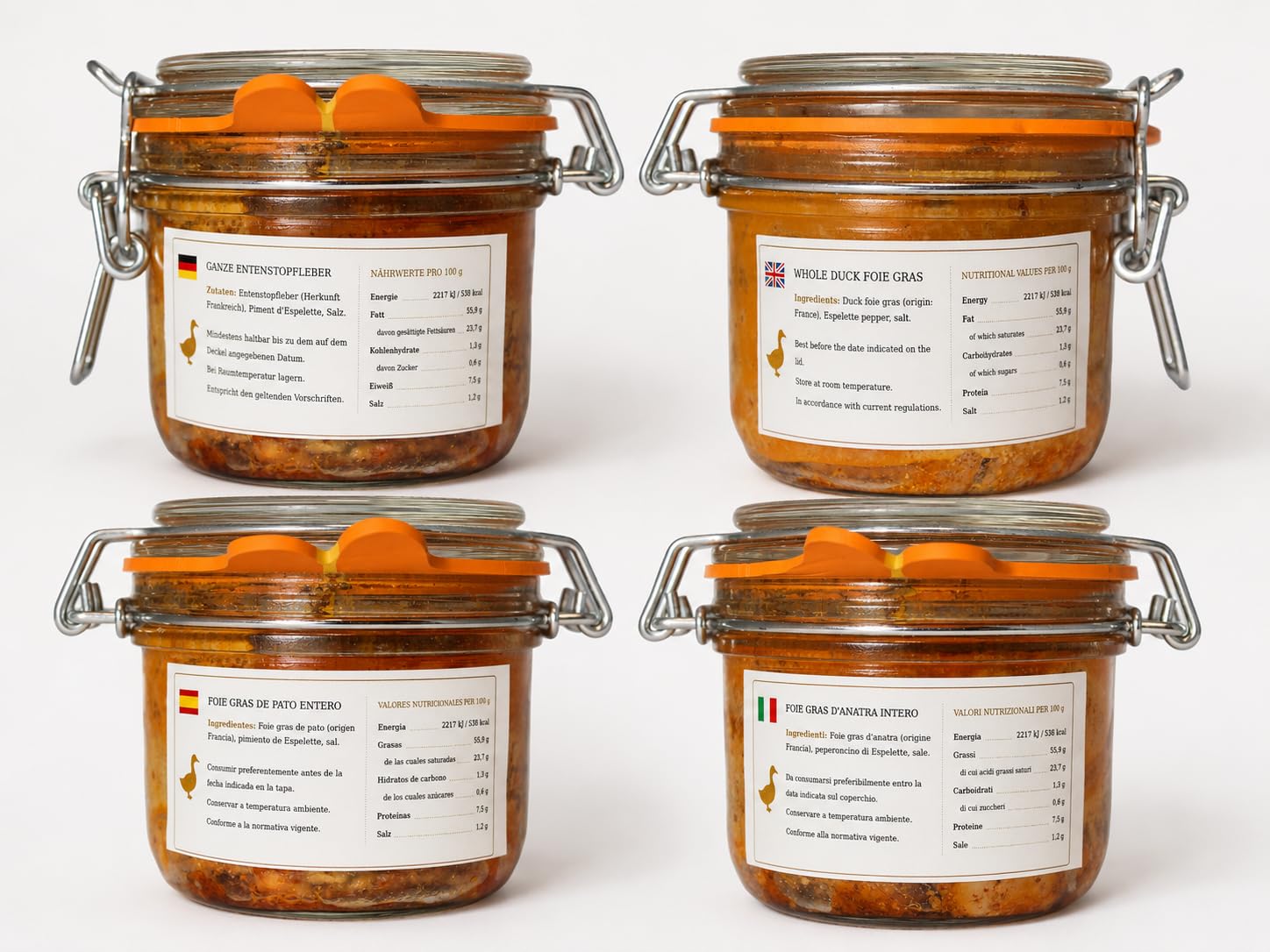 Relais Gourmet Foie Gras de Canard Entier au Piment d'Espelette AOP 180 g | Artisanal Français | Sans Conservateurs, Additifs ni Colorants | Saveur Subtile & Authentique du Sud-Ouest