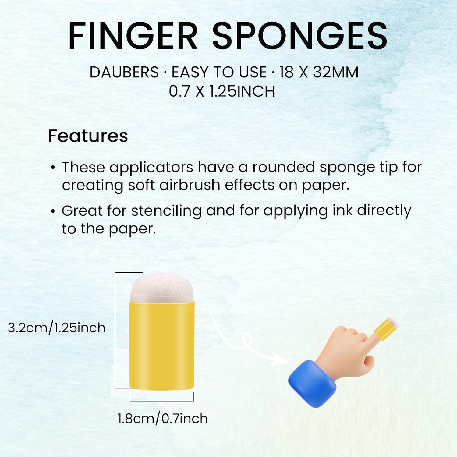 40PCS Sponge Daubers W/Storage Case -Applicator for Stenciling, Sponging, and Creating Detailed Effects - Great for Applying Ink, Chalk, Paint, and More to Your Projects image 2