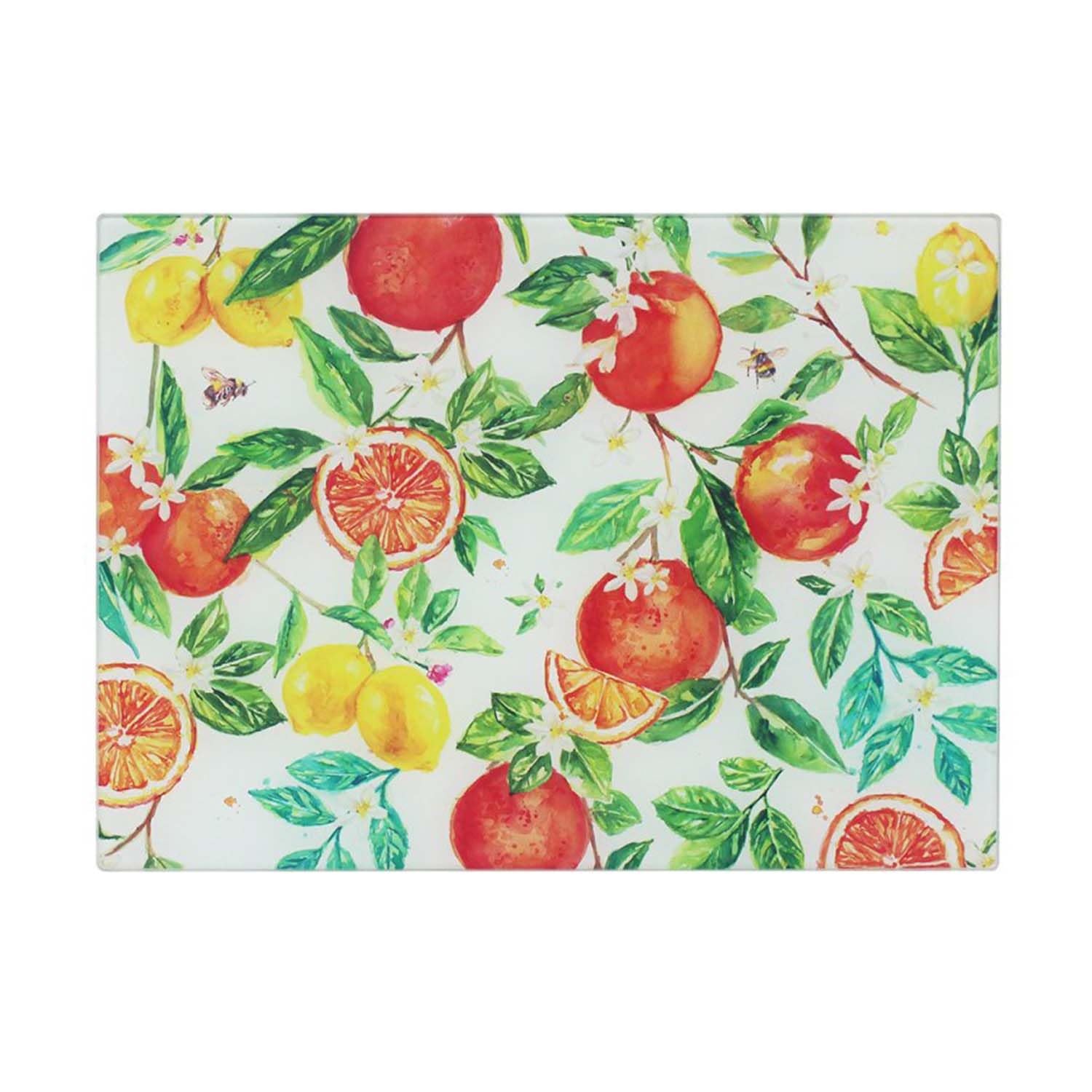 Glass Cutting Board Jennifer Rose Oranges & Lemons Chopping Board Worktop Saver