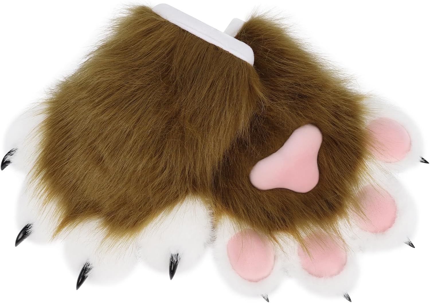 HAOAN Furry Faux Fur Fox Cat Paws Gloves Animal Fursuit Mittens Halloween Christmas Cosplay Costume Props - Image 7