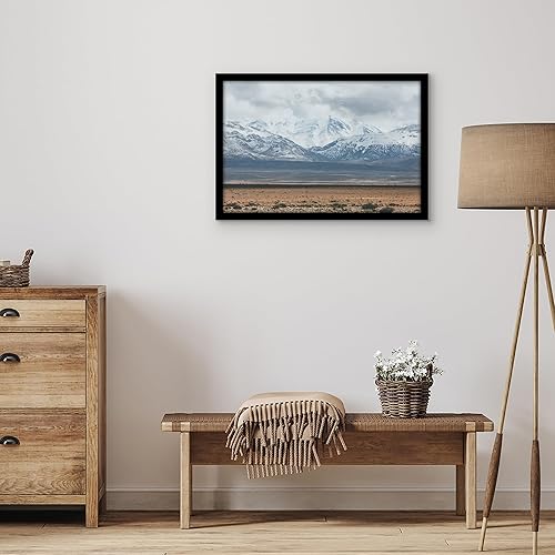 Vista 1059 de Americanflat - Marco para póster de 71 x 74 cm con plexiglás pulido, portarretratos negro de madera industrializada, Epic Collection, marco ancho