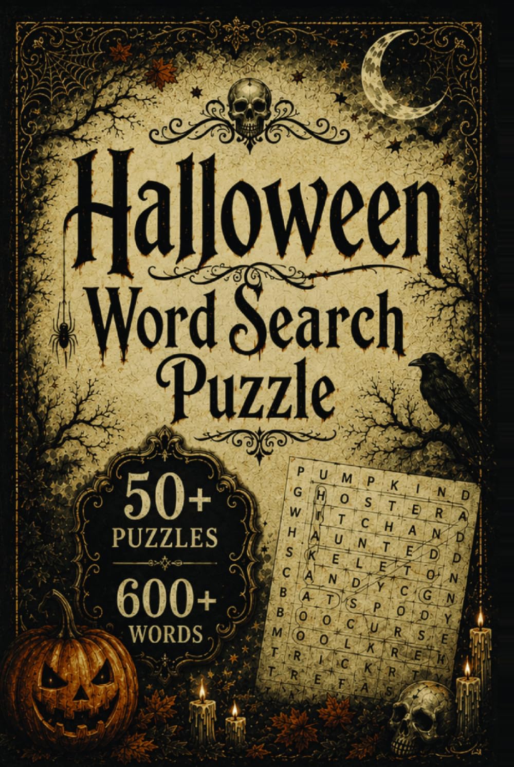 Halloween Word Search Puzzle: Activity Puzzle Book For All Ages Halloween Themed 6x9