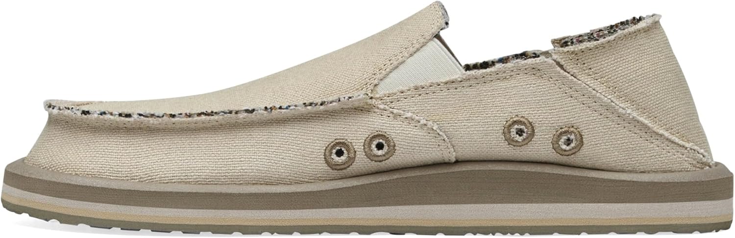 Sanuk Mens Donny Hemp Loafers | Mens Shoes | Slip On Shoes for Men | Men's Slip-on Loafers | Memory Foam Footbed - Image 3
