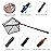 SAN LIKE Fishing Net Fish Landing Net Collapsible Fish Net with Anti-Slip Telescoping Rubber Pole Handle for Kids Adults in Saltwater Freshwater (Orange Fiberglass Pole,Length 30.7 to 43.3)