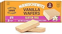 Vista 1 de Manishewitz Obleas de vainilla sin gluten, 7 onzas (paquete de 3) oblea crujiente con relleno cremoso de vainilla, sin lácteos, sin OMG, Kosher