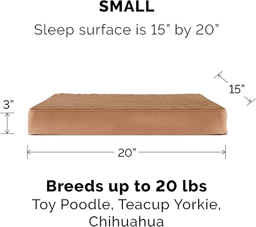 Miniatura 8 de Furhaven Cama de gel refrescante para perros medianosgrandes de hasta 55 libras con funda extraíble y lavable, colchón de gamuza y piel sintética