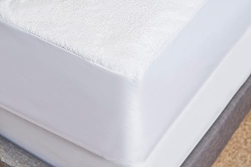 Miniatura 9 de Guardmax Funda de colchón de algodón de rizo con cremallera, tamaño King, 100% impermeable y protector de colchón a prueba de chinches, funda de