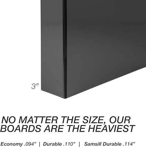 Vista 240 de Samsill Carpeta duradera de 1.5 pulgadas, fabricada en los Estados Unidos, carpeta de anillos en D, carpeta transparente personalizable, surtido