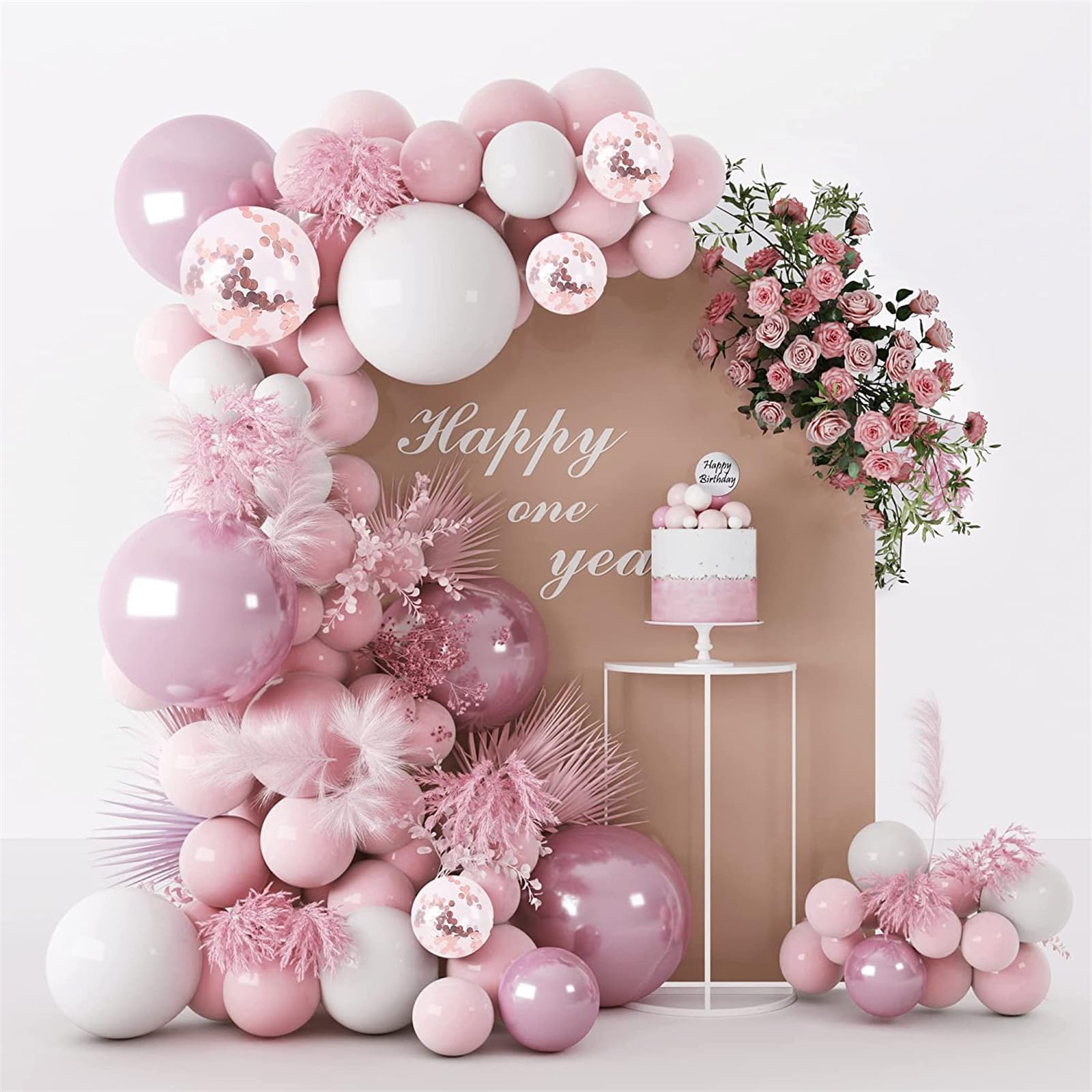 Ballonbogen-Ständer-Set, frei biegbar, 2,5 m und 1,5 m Halbbogen-Ballonständer | Ballonständer für Boden, Hintergrunddekoration für Hochzeit, Geburtstag, Abschlussfeier, Weihnachten, Halloween