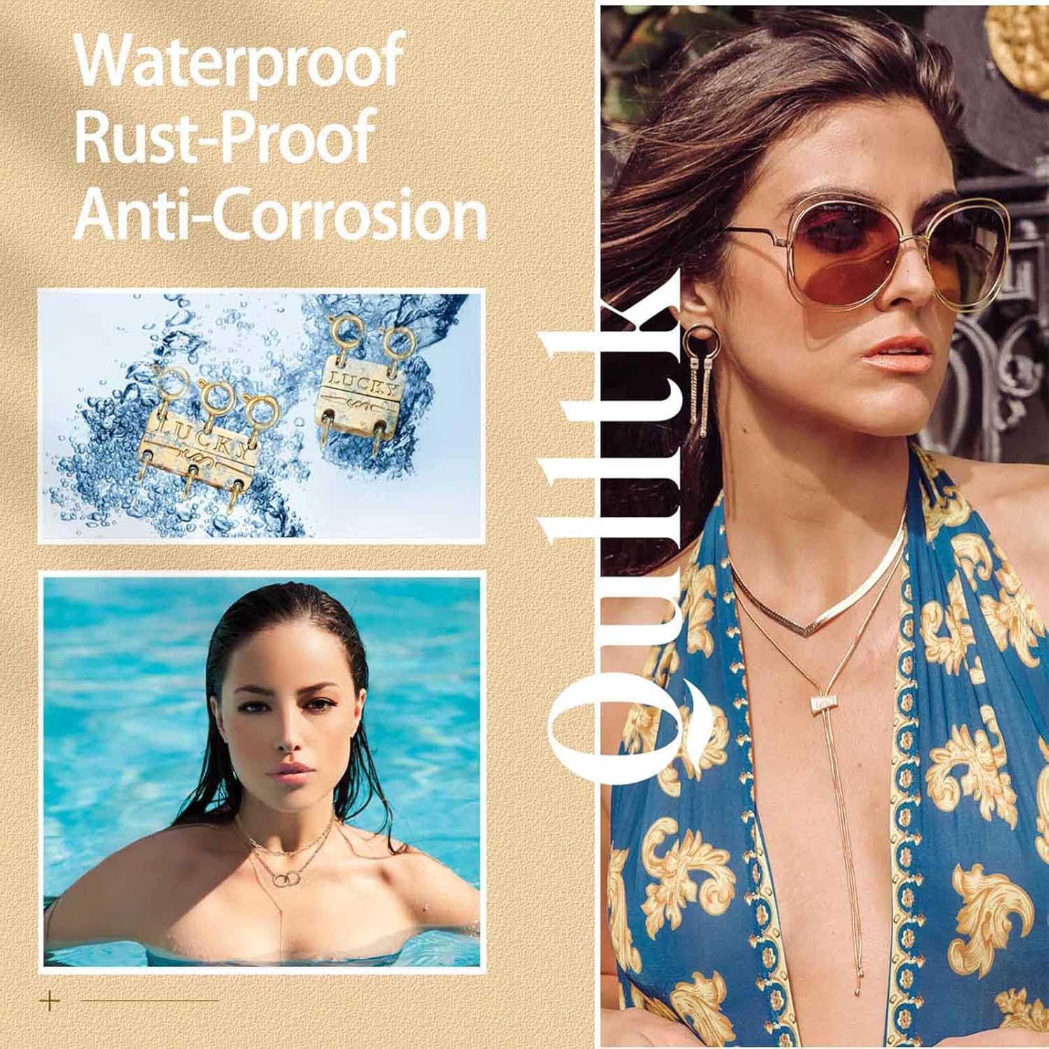 Lucky Necklace Separator for Layering Strong Magnetic Clasps, 14K Gold and Silver Multiple Necklace Clasps for Layered Look - Image 4