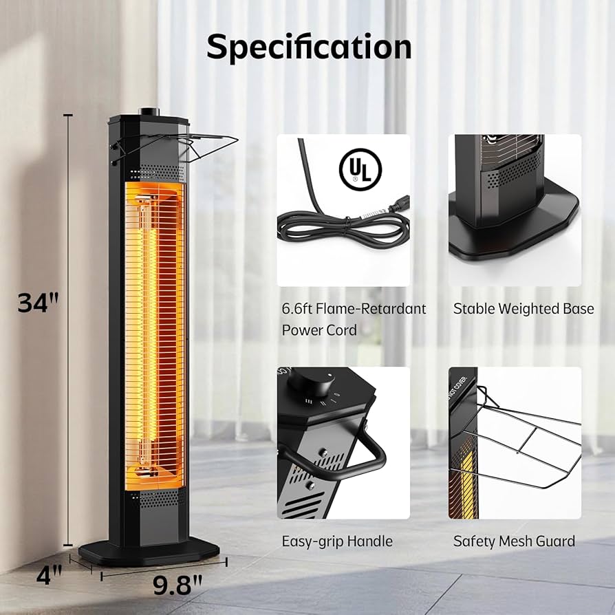 バーベキュー・調理用品 HEAT_RESISTANT_MAT / TARPtoTARP ver. Amazon.com : Outdoor Electric Patio Heater, 34-inch 1500W