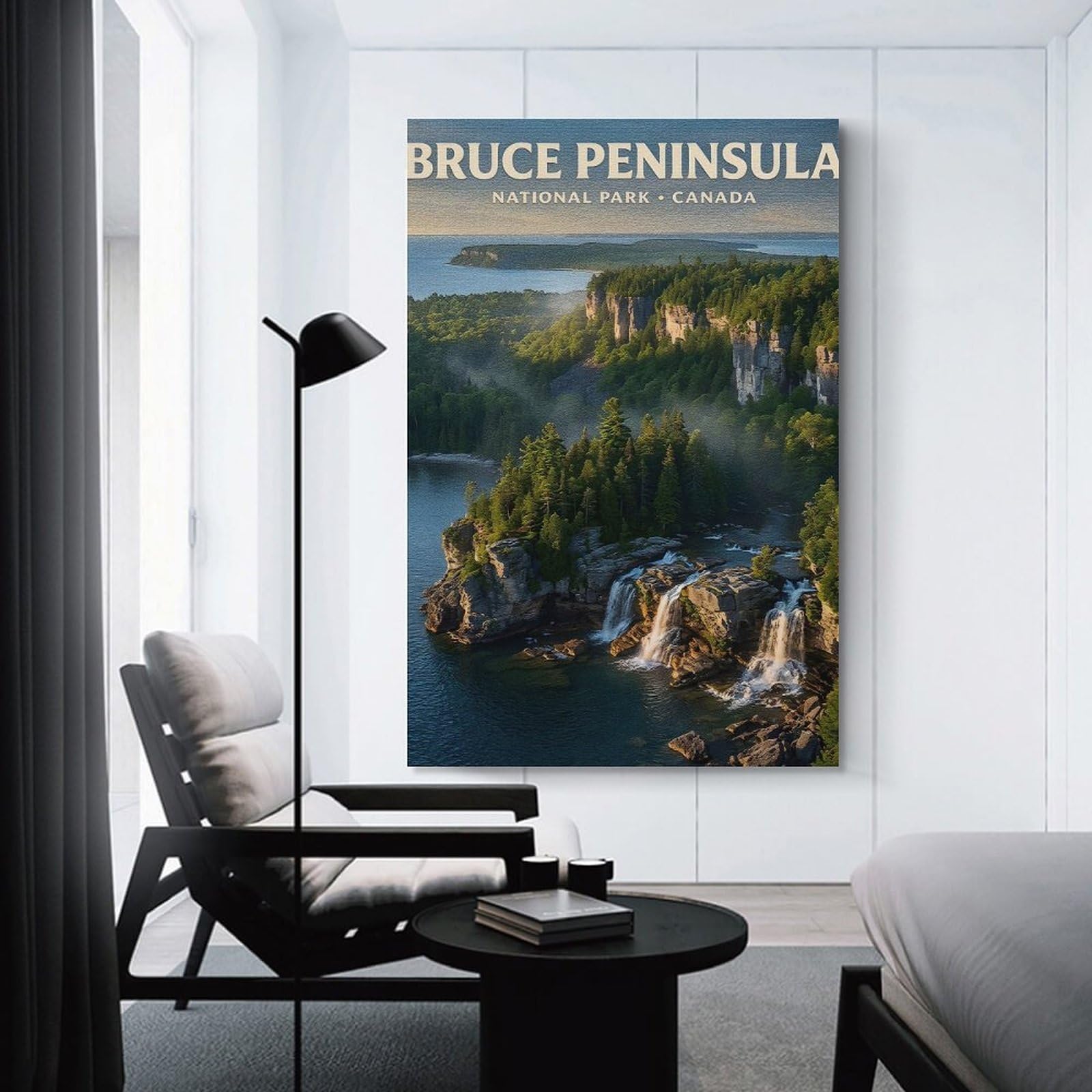 Junmoney Wall Art Print Bruce Peninsula National Park, Canada, 20x30inch(50x75cm), for Hallway, Bedroom Or Modern Interiors, Thoughtful Wall Decor for Art Lovers