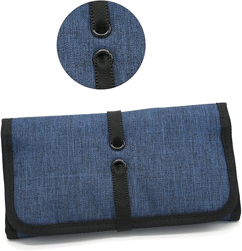 Miniatura 9 de Patu Estuche organizador de accesorios electrónicos enrollables, portátil, universal, baterías externas, discos duros, cables, bolsa de kit de