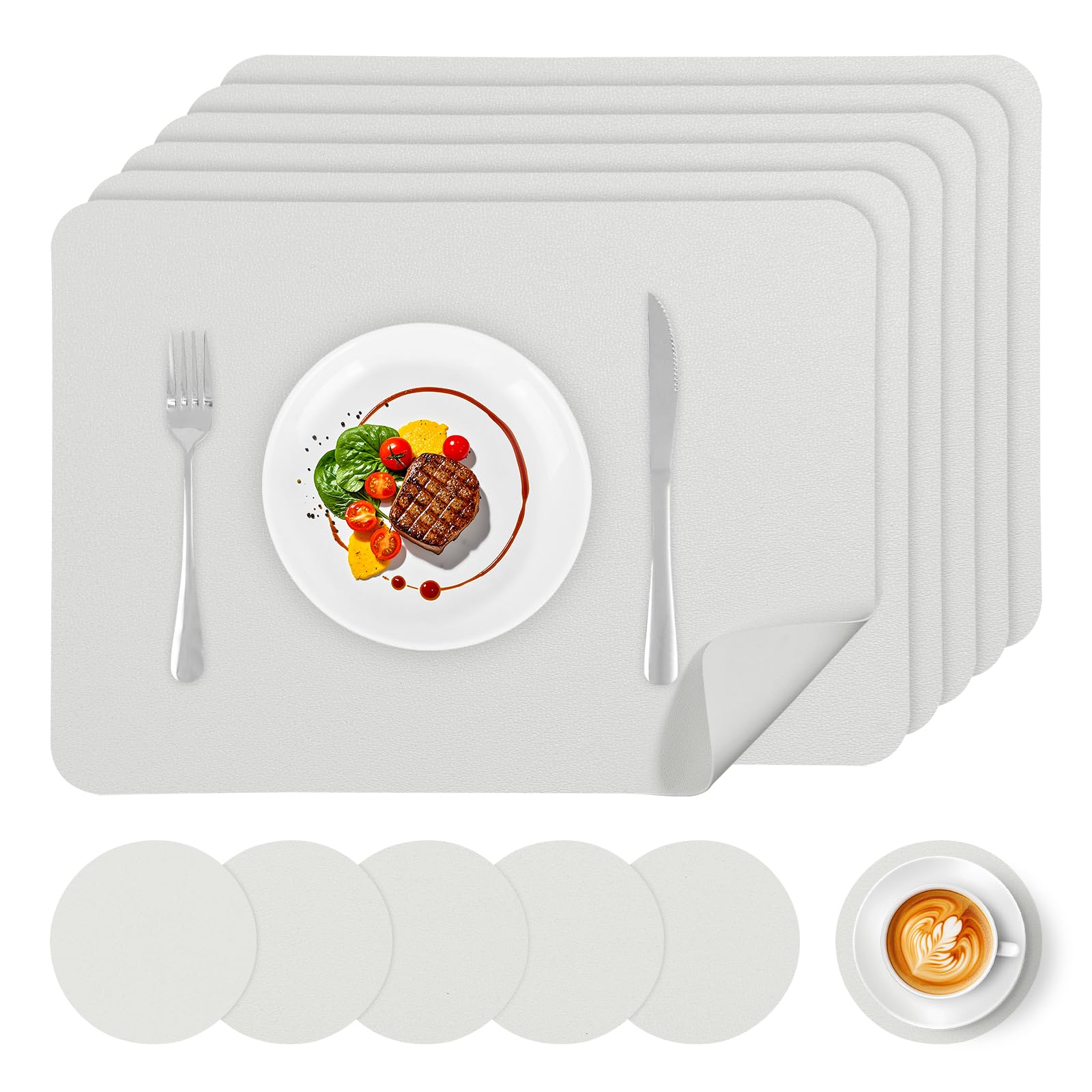 APLKER Vinyl Placemats Set of 6