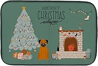 Vista 188 de Caroline's Treasures CK7824DDM - Tapete absorbente para secado de platos con diseño de bulldog inglés, rojo y blanco, para encimera de cocina, 14 x