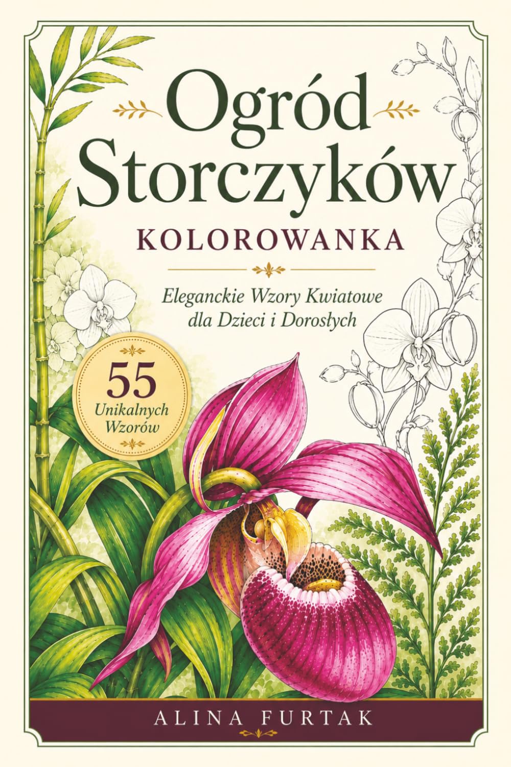 Ogród Storczyków Kolorowanka: Eleganckie Wzory Kwiatowe dla Dzieci i Dorosłych