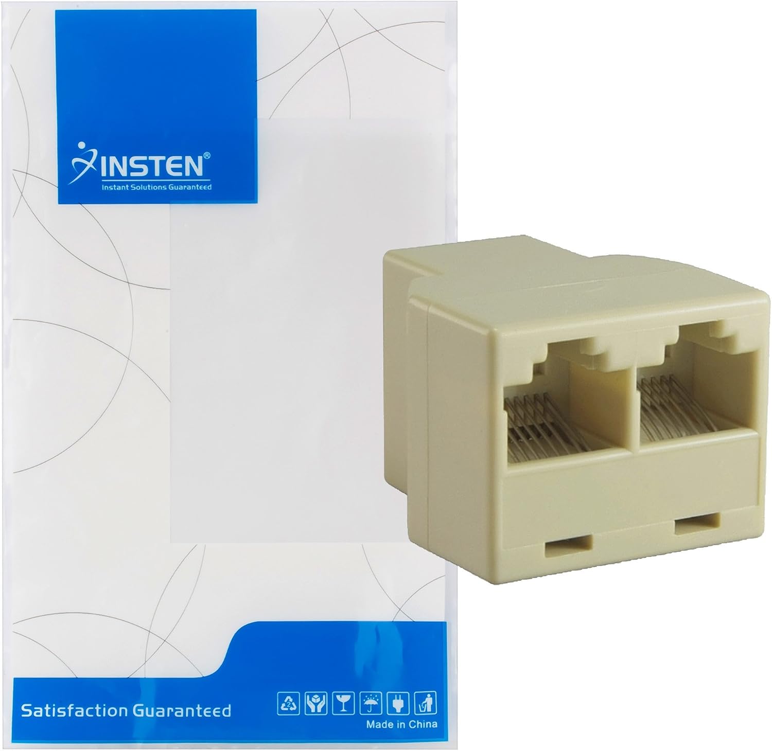 Insten RJ45 CAT 5 6 LAN Ethernet Splitter Connector Adapter PC