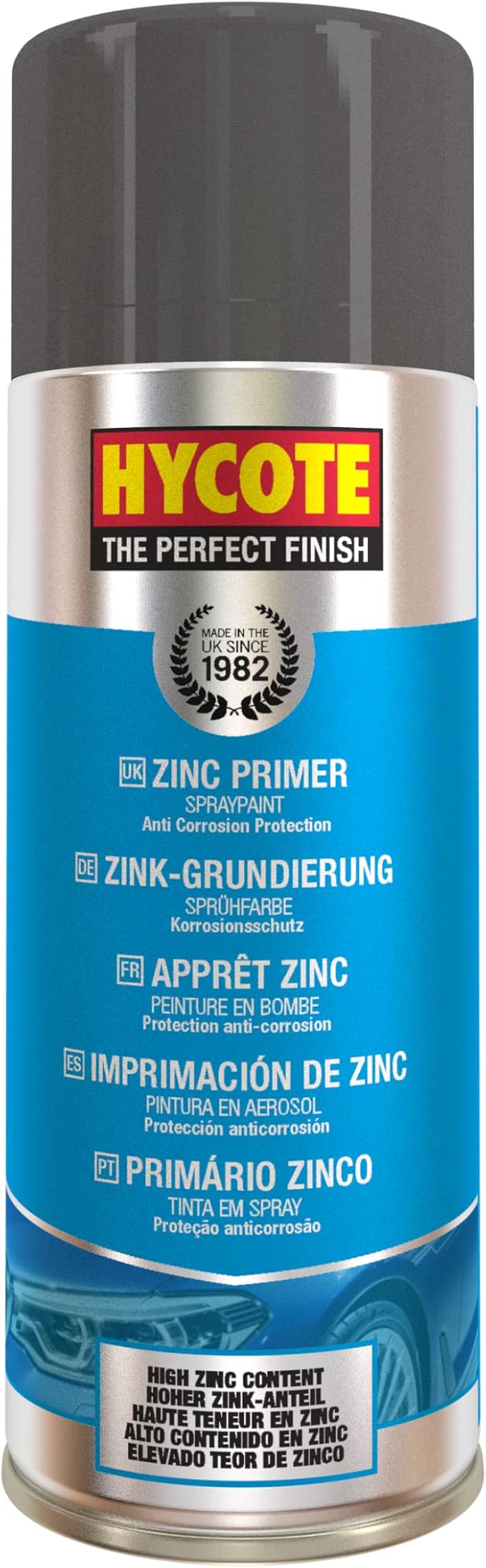 Hycote High Zinc Content, Aerosol Car Spray Paint, Zinc Primer, 400 ml
