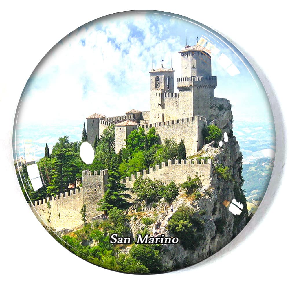 Calamita Frigo San Marino In Vetro - Souvenir Da Collezione 5.1x5.1cm - Foto 3