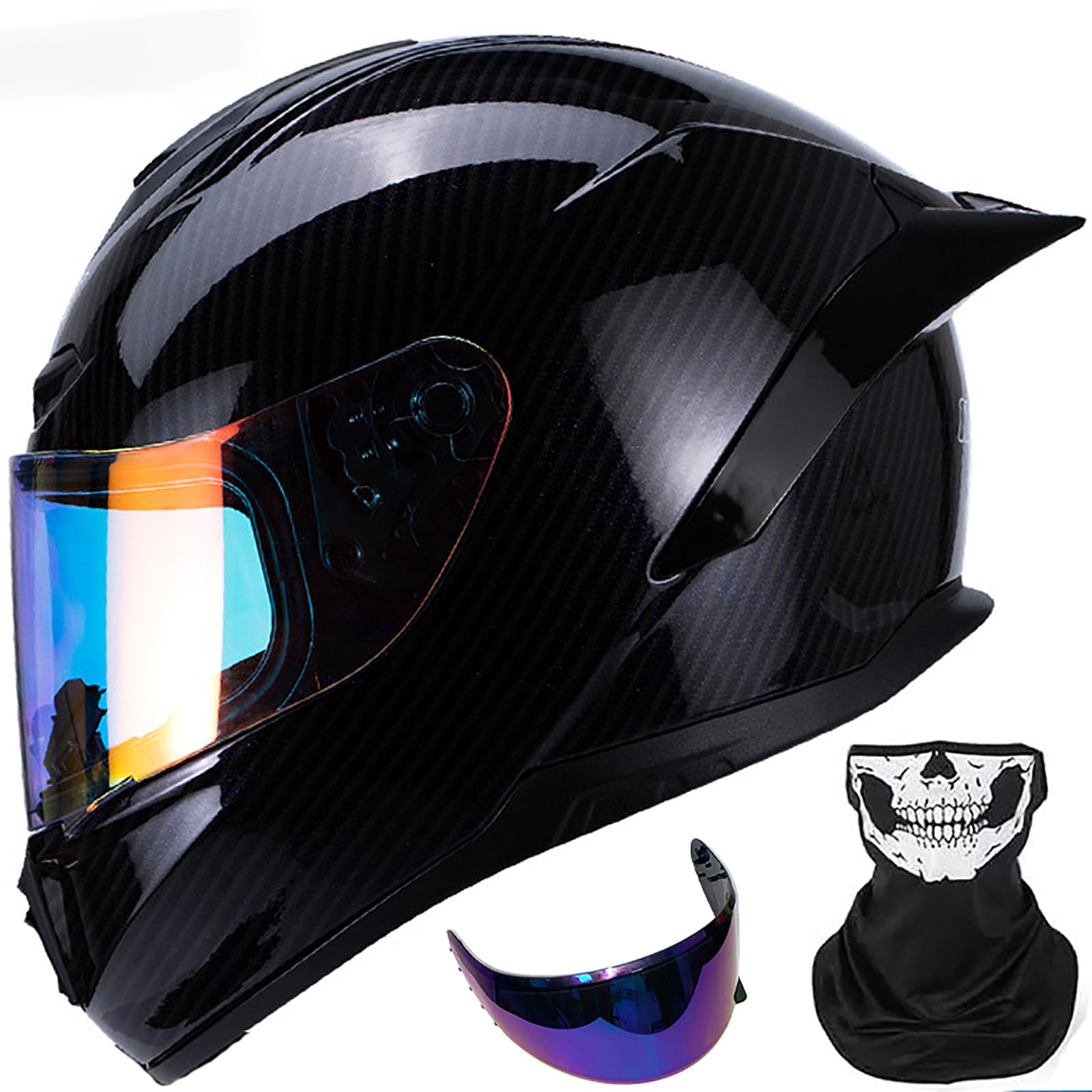 Kask szczękowy, integralny kask motocyklowy z podwójnym wizjerem, zatwierdzony przez ECE, wysoka wytrzymałość, oddychający i wygodny, dla dorosłych kobiet i mężczyzn
