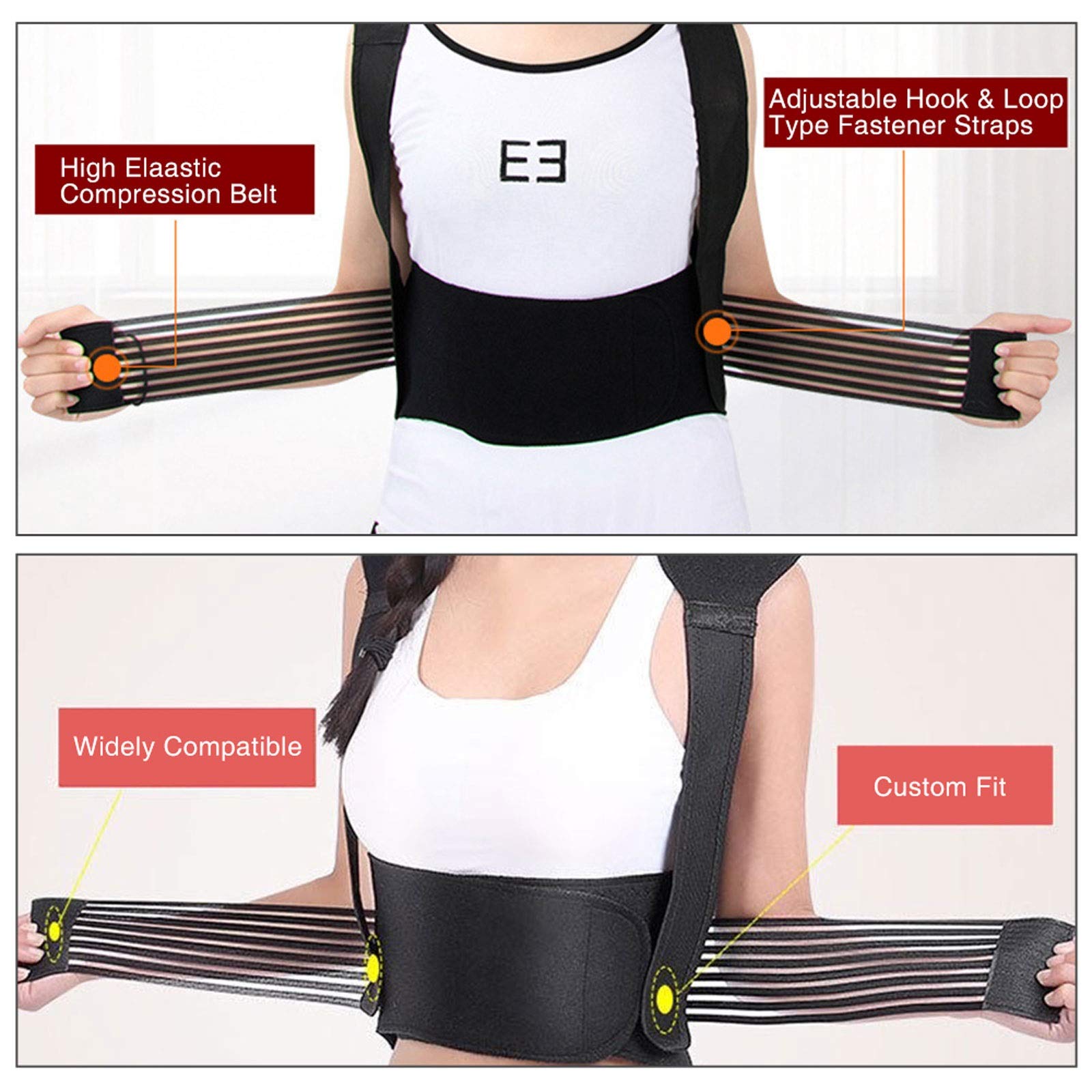 Chaleco magnético de autocalentamiento Soporte para la espalda Cinturón de apoyo Cintura Corrector de postura Columna vertebral Hombro Protección lumbar Cinturón de calor Correa para adelgaz