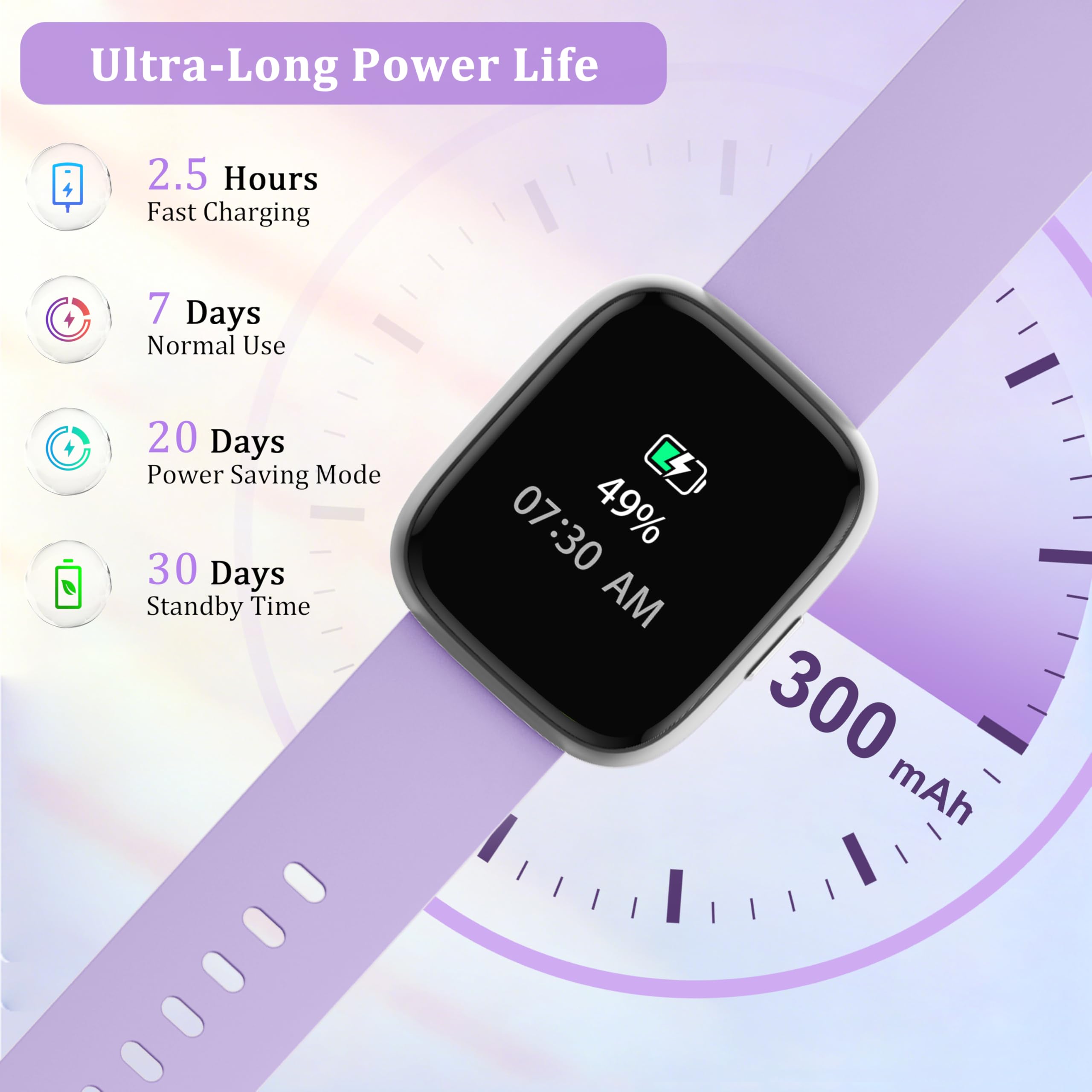 Smart Watch per donne e uomini, smartwatch 2026 [2 cinturini, cassa da 44 mm], orologio fitness tracker da 1,8 pollici Alexa integrato, per fare e rispondere alle chiamate, monitoraggio dello stress