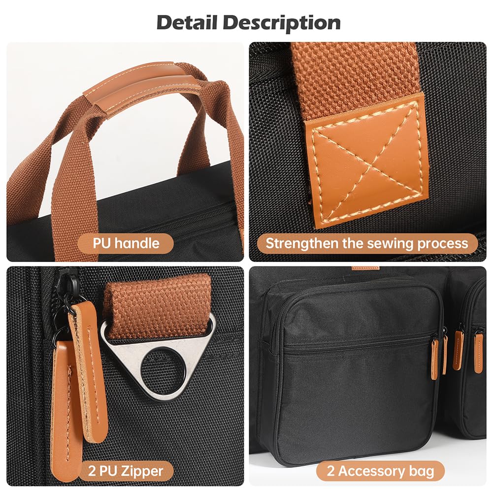 Housse de protection pour contrôleur DJ Pioneer DDJ-800 DDJ-FLX104 FLX6, étui de protection pour contrôleur DJ avec bandoulière, sac de voyage portable pour équipement DJ, noir, Dongsen, Noir