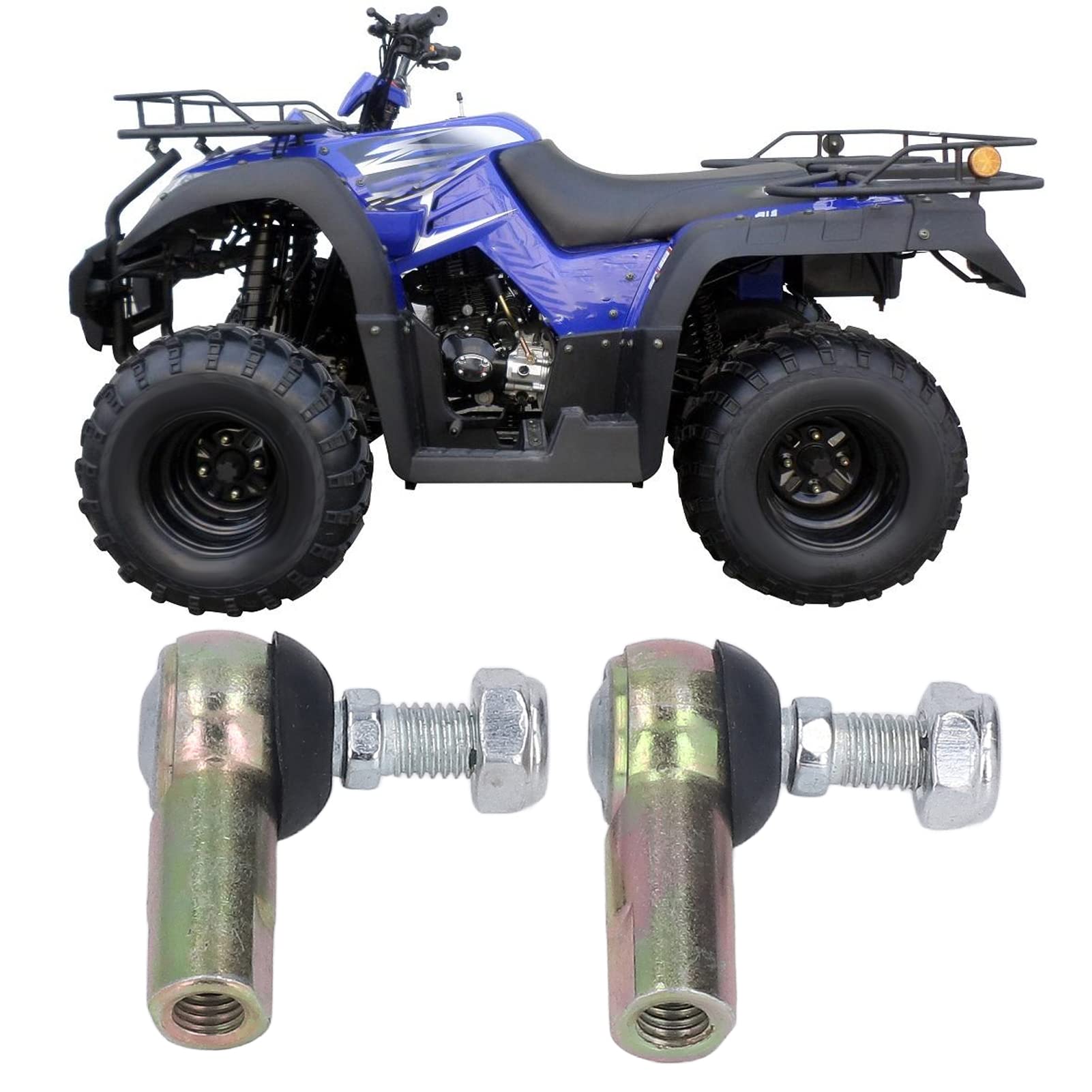 Kit estremità Tirante per Carichi Pesanti per Set di Giunti Sferici per Barra Antirollio 2 Pezzi M10 10mm ATV Scooter Karting Motocross, Lega di
