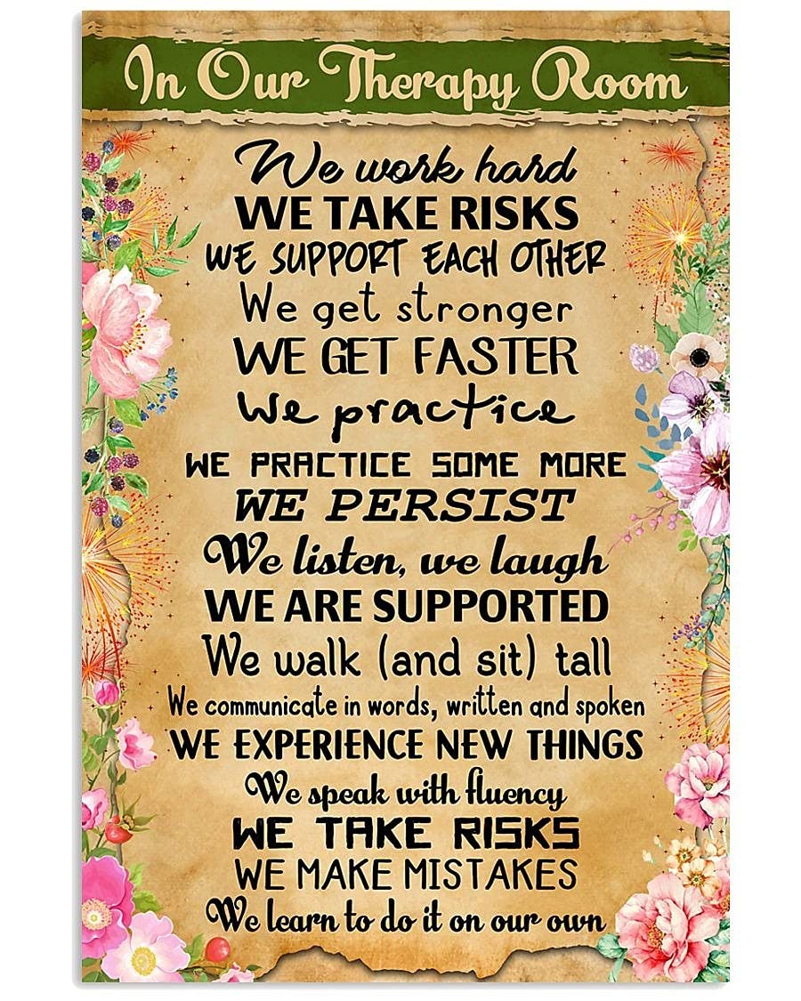 Krouterebs New Occupational Therapist in Our Therapy Room Metal Tin Sign for Home and Kitchen Bar Man Cave Cafe Garage Wall Decor 12x8 Inch