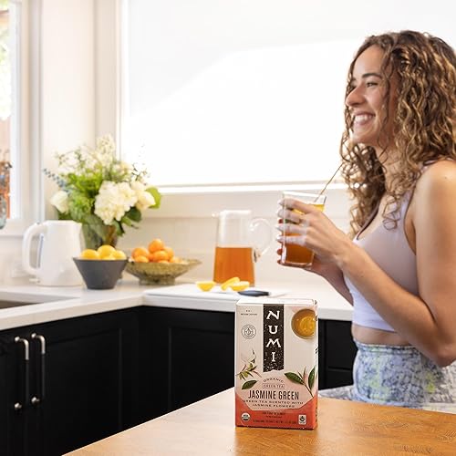 Vista 62 de Numi - Té verde de jazmín orgánico, 100 bolsas de té por caja (el embalaje puede variar)
