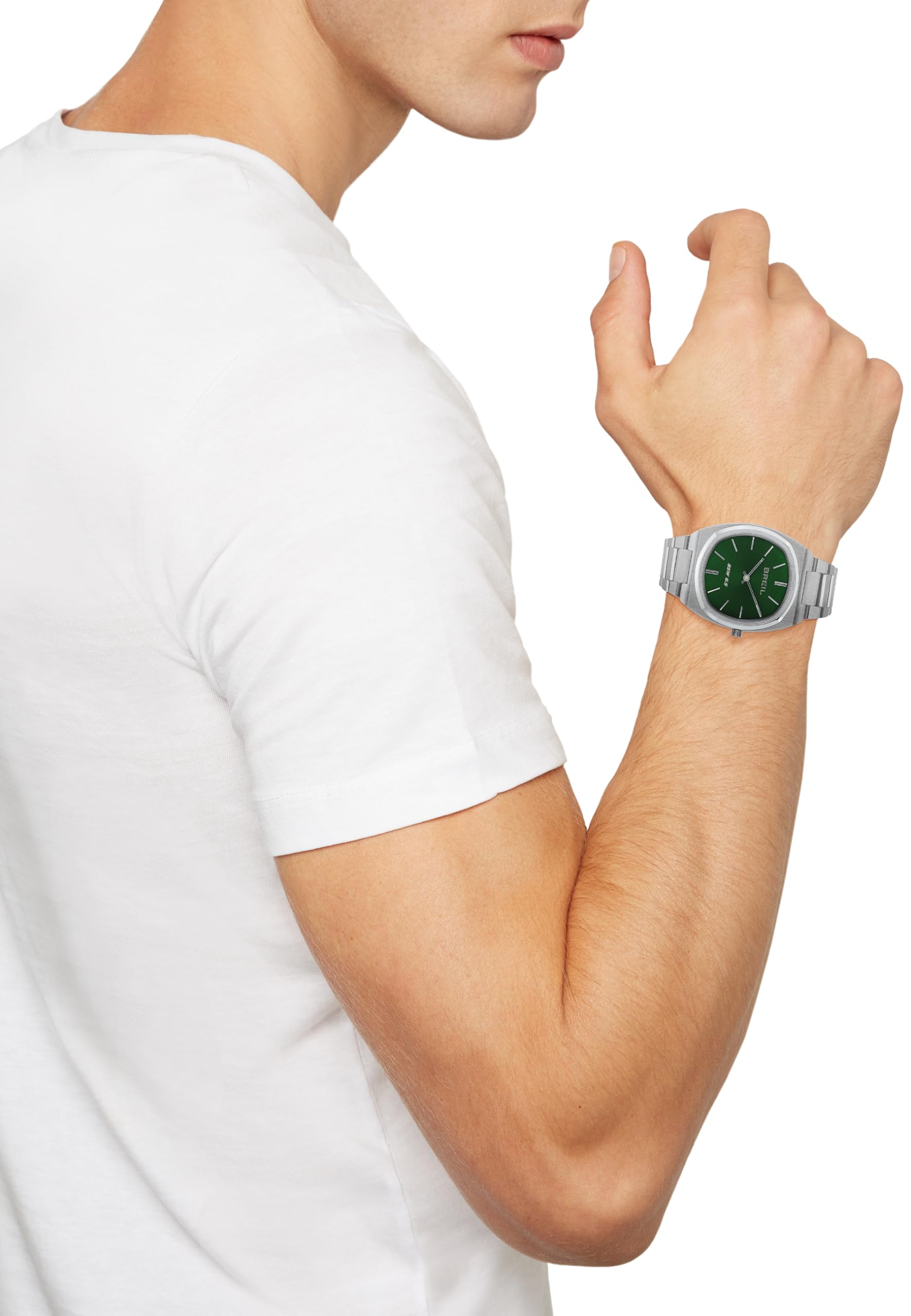 Breil, Collezione BSW 6.5, Orologio Uomo, Cronografo in Acciaio Discreto e Minimal, Spessore Slim, Cassa 38 mm, Chiusura Déployante, Lunghezza Regolabile