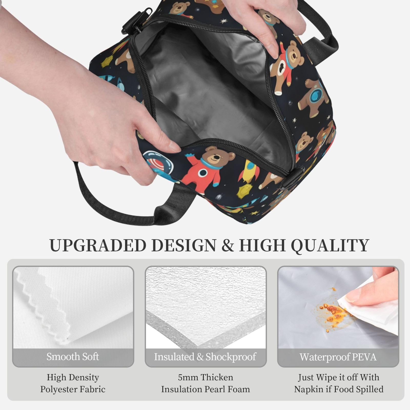 Sac à déjeuner isotherme réutilisable pour adultes pour le travail, les voyages, les femmes et les hommes