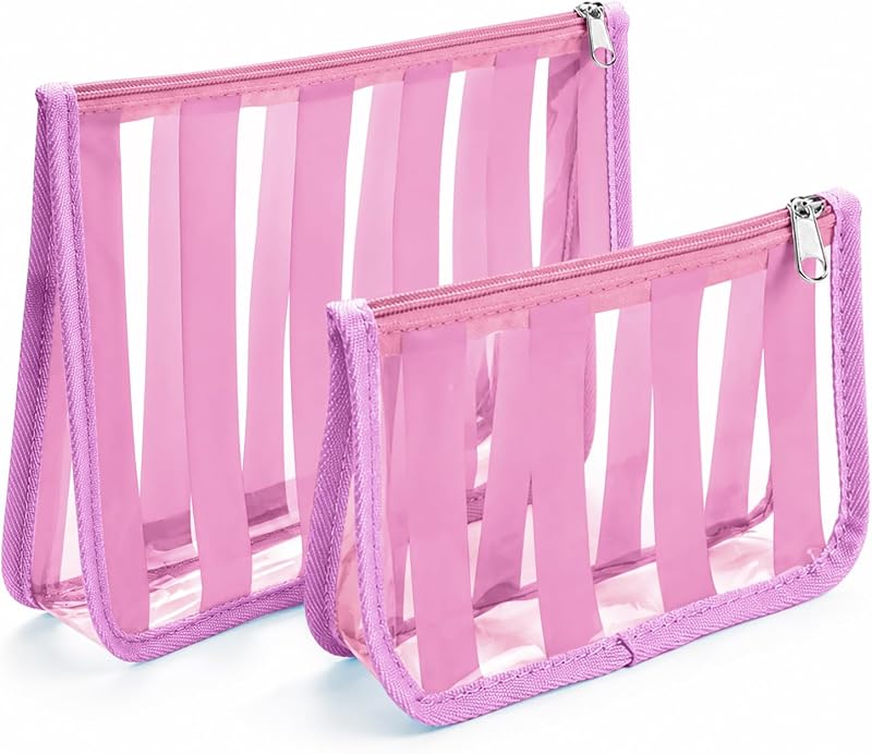 2 Pack Clear Insert Pouches for Rubber Tote Bogg Bags, Bogg Cosmetic Bags