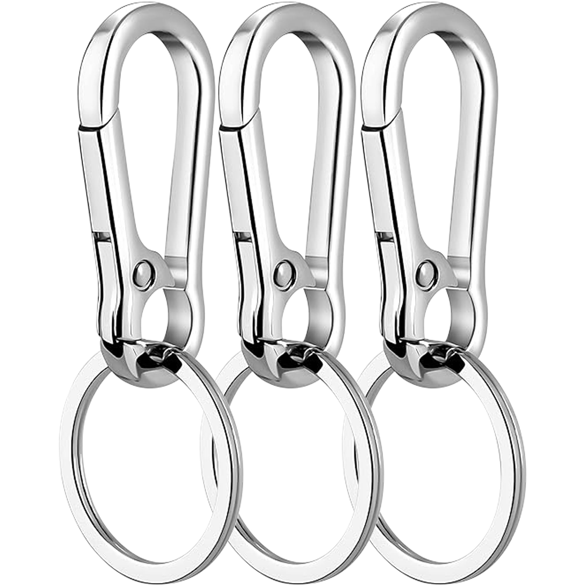 Key Ring Keychain Keyrings Key Chain Holder Clip Key Organizer Key Chain Ring for Men and Women, 3 Pack