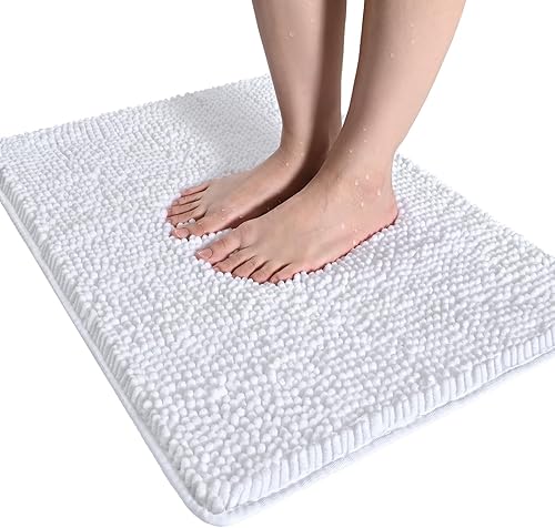 Miniatura 46 de LOCHAS - Tapete peludo, lavable, antideslizante y absorbente de 24 x 17 pulgadas, para baño, bañera o ducha, afelpado, de felpilla, suave, color