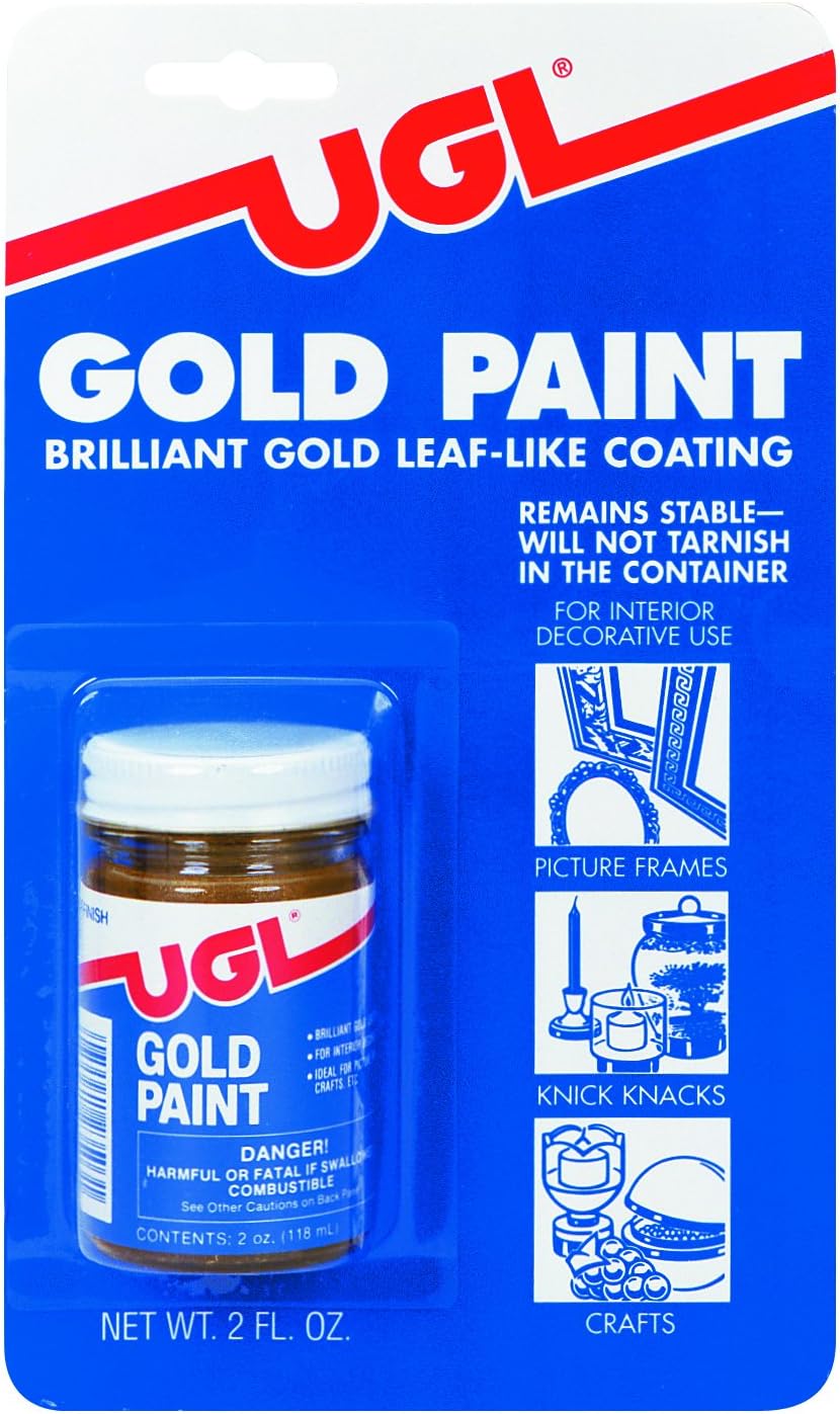 UGL 23503 Gold Paint Brilliant Leaf Like Coating, 2-Ounce