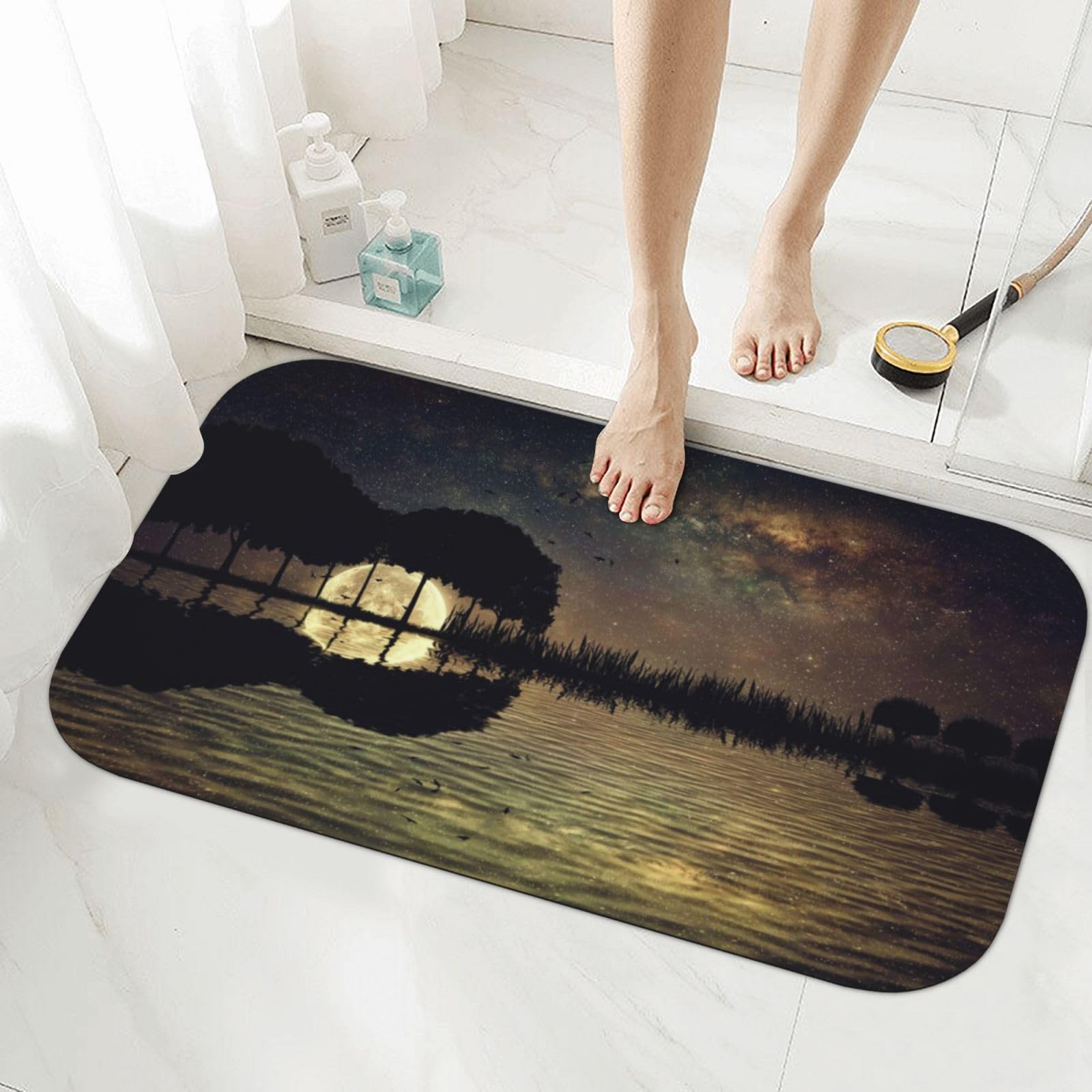 Tapis de bain diatomée anti-glisse à séchage rapide pour évier
